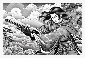 Kuniyoshi: Warrior Inaue Daikuro Masatada with Hand Cannon tattoo idea