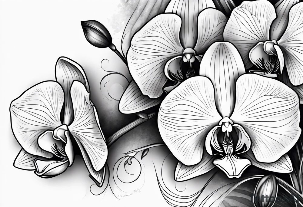 Blue orchid tattoo idea