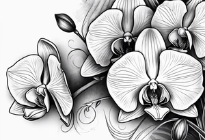 Blue orchid tattoo idea