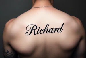 Easy Unique womans arm tattoo with the name Richard  in it tattoo idea