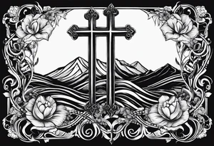 1 Corinthians 13:4 with cross for forearm tattoo idea