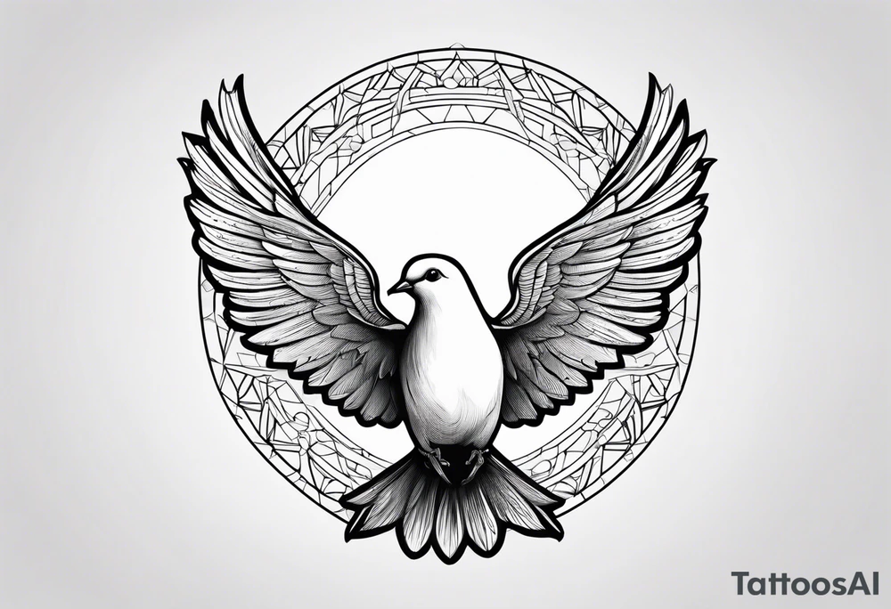 dove, cloud tattoo idea