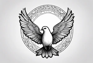 dove, cloud tattoo idea