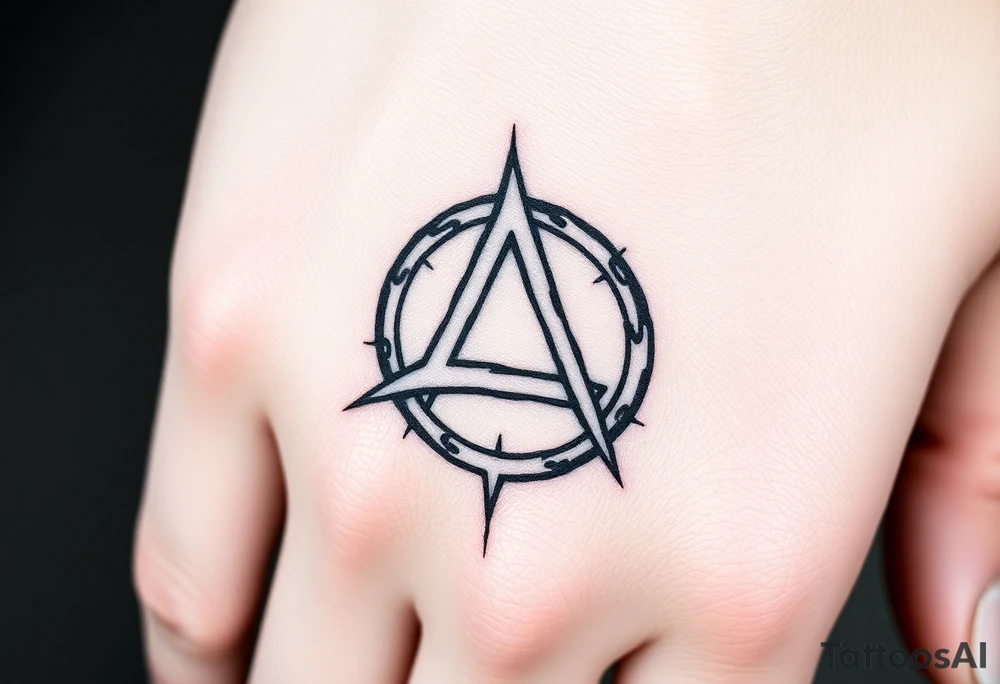 Cybersigilism tattoo of the anarchy symbol tattoo idea