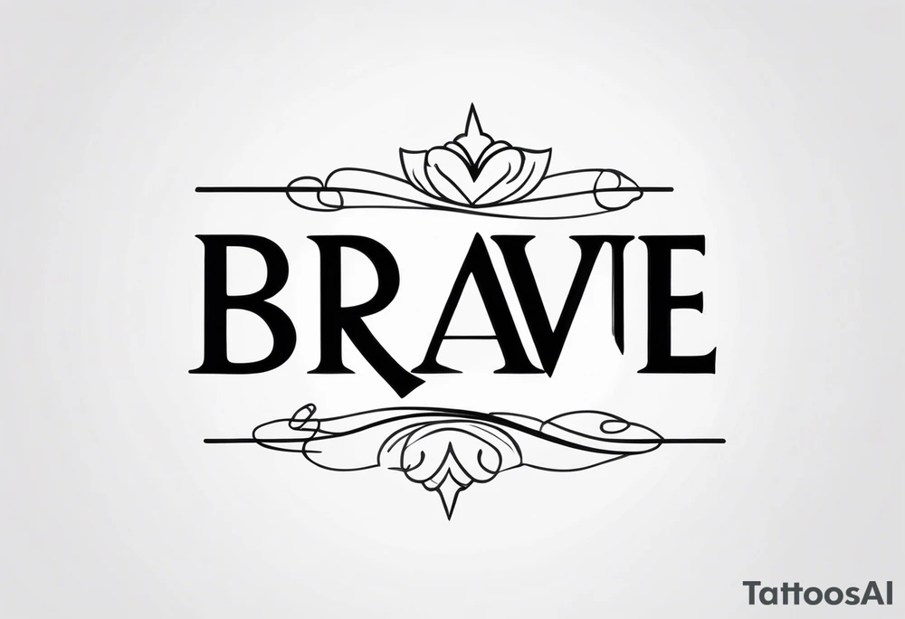 Loss of loved one due to mental health, include word brave tattoo idea