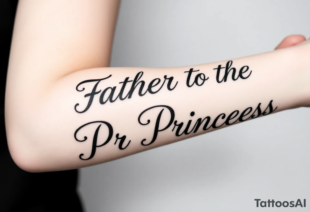 Father to the Princess tattoo idea