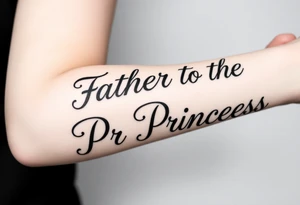 Father to the Princess tattoo idea