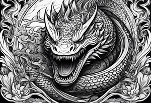 Menacing leviathan tattoo idea