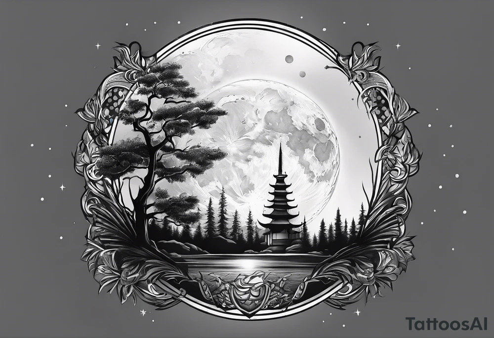 Full moon tattoo idea