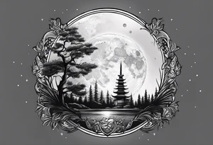 Full moon tattoo idea