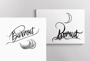 tattoo idea with the word burnout. Dual nature tattoo idea