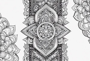 Thin line of a Nordic chain that surrounds the forearm, tattoo idea