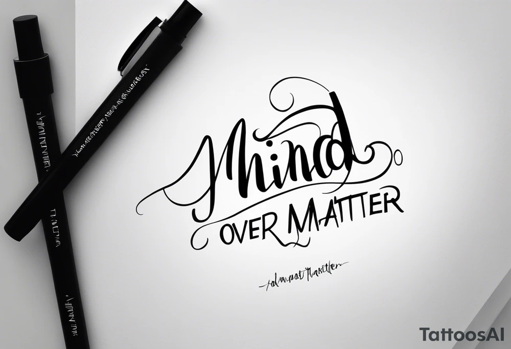 mind over matter, minimalist tattoo idea