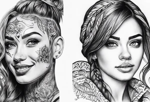 Happy sad tattoo idea