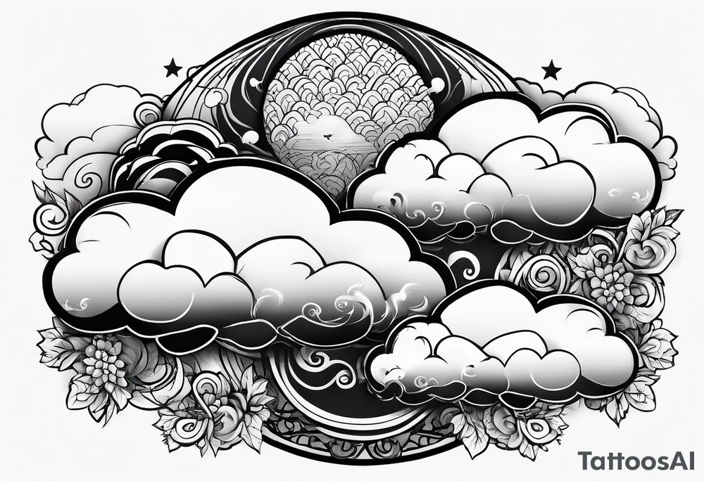 clouds tattoo idea