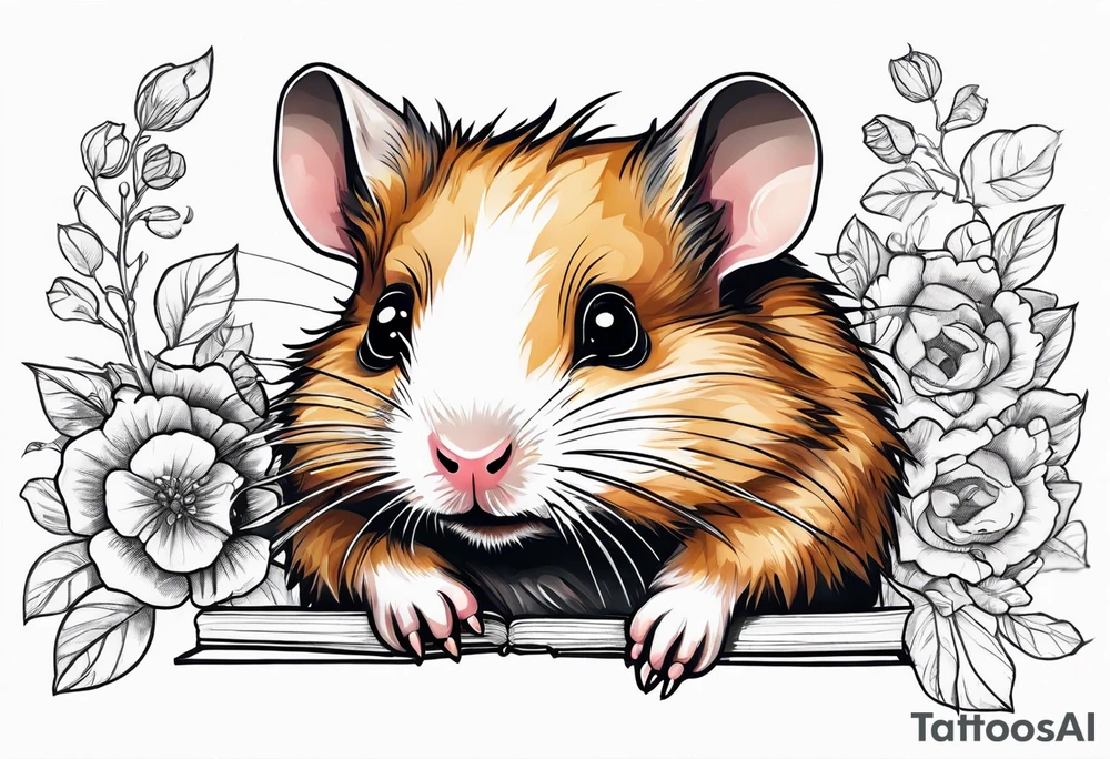 A sick hamster saying goodbye sadly tattoo idea