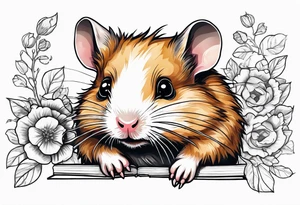 A sick hamster saying goodbye sadly tattoo idea