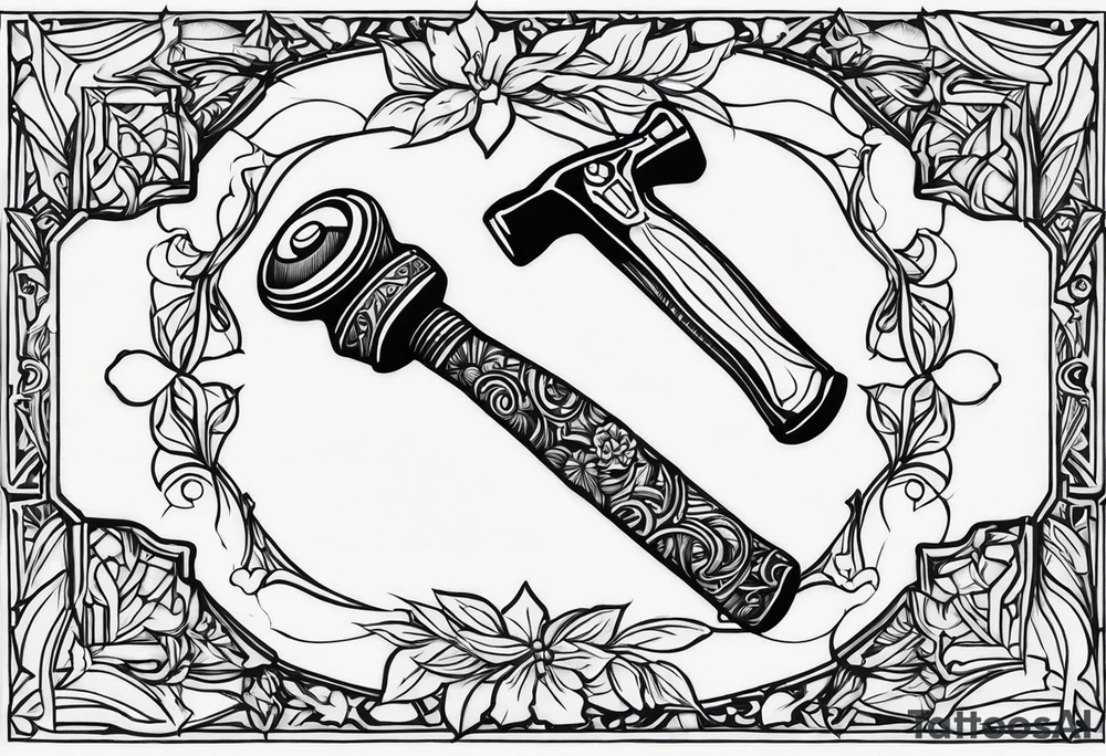 carpenter hammer tattoo idea