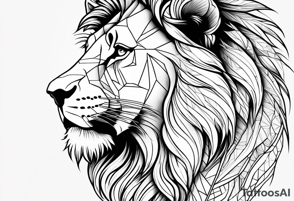 Lion head tattoo idea