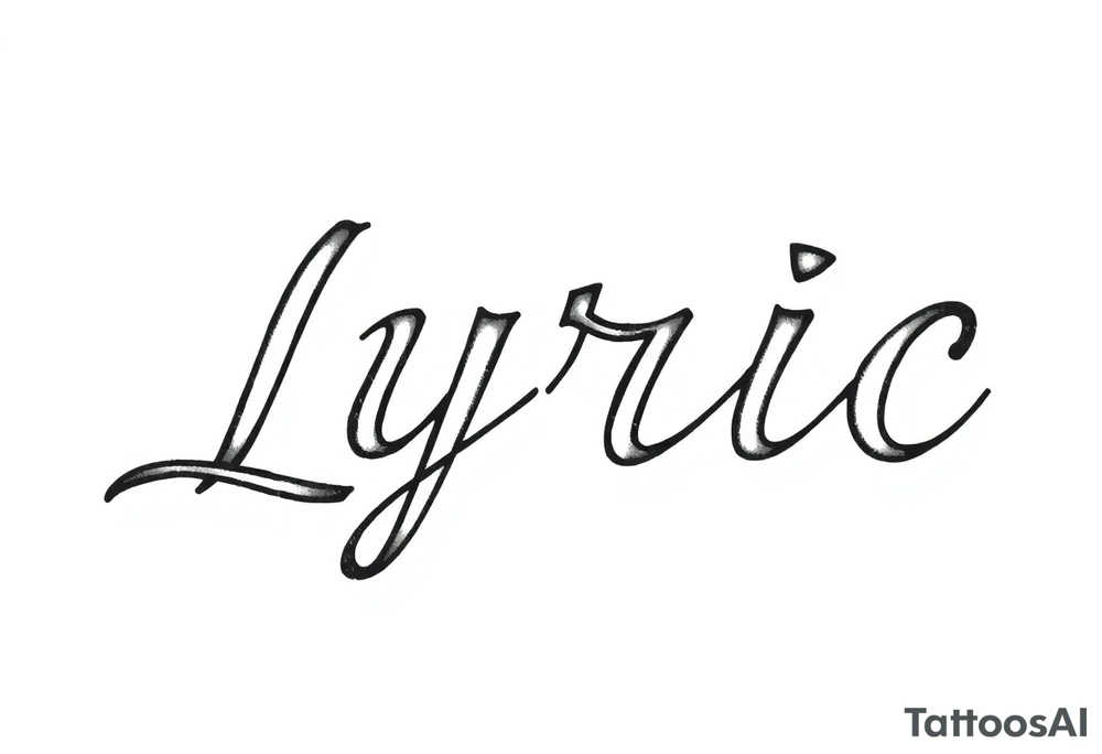 Lyric cursive tattoo idea