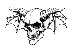 skull deamons tattoo idea