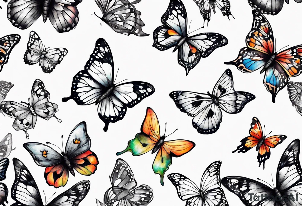 Butterflies tattoo idea