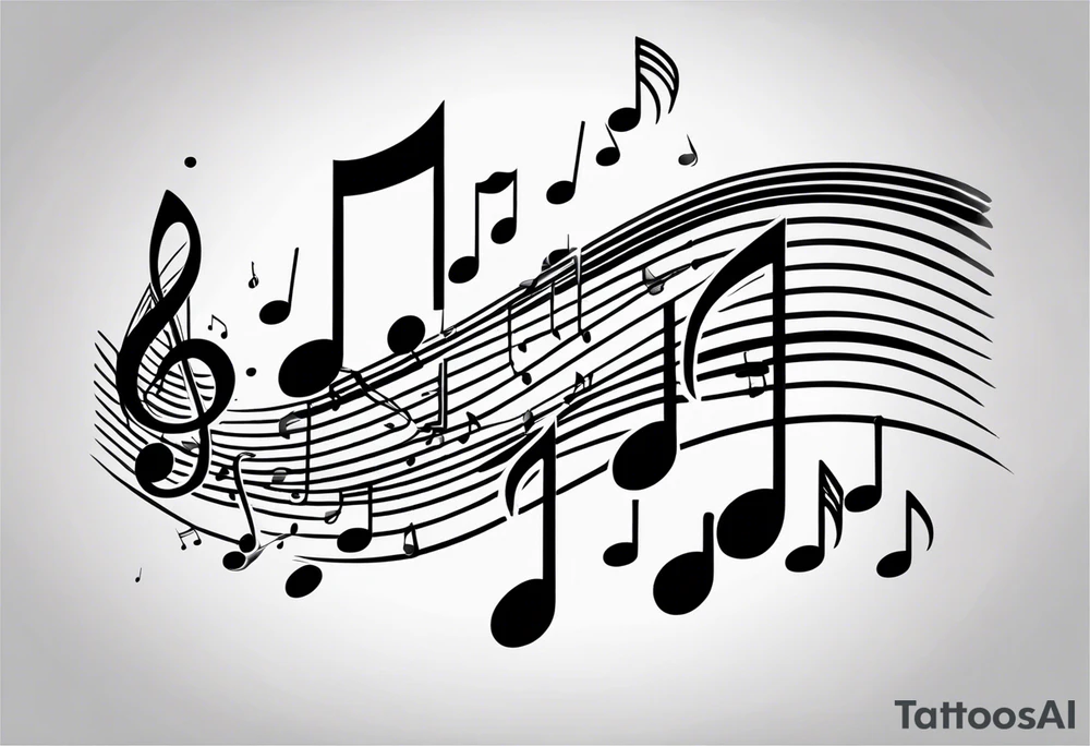 Musical notes tattoo idea