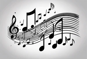 Musical notes tattoo idea