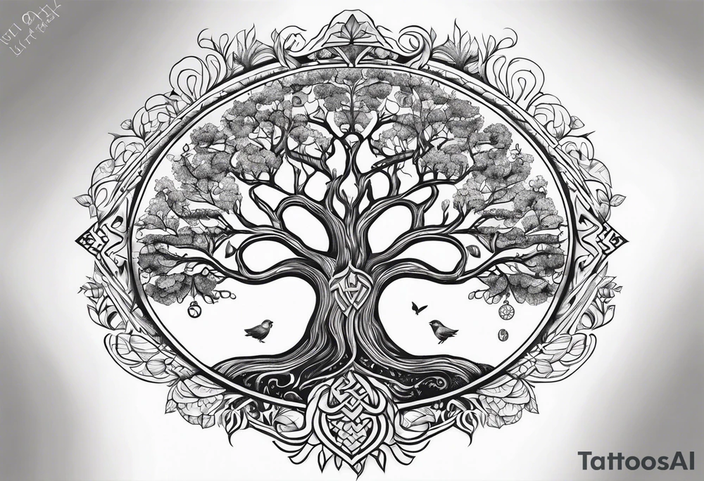 Nordic tree of life tattoo tattoo idea