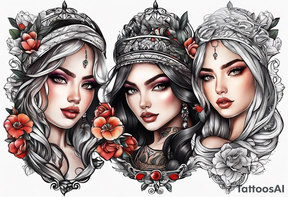 kids picture on arm tattoo idea