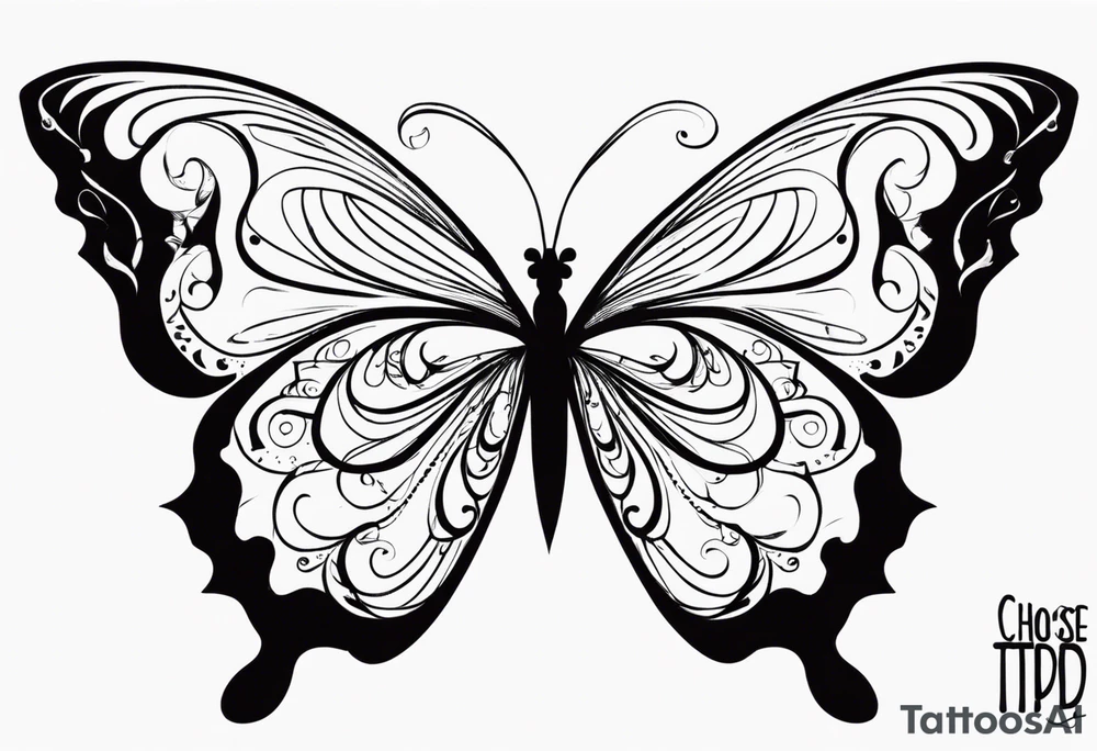 Trauma PTSD butterfly. 1.9.2023 I chose to live. tattoo idea