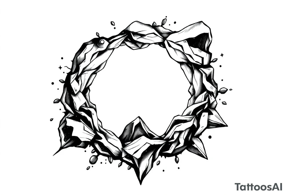 mind breaking open into space tattoo idea