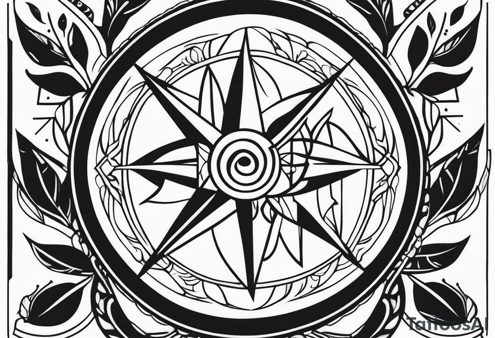 fear no man but god with leavs as desing tattoo idea