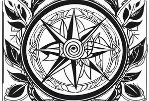 fear no man but god with leavs as desing tattoo idea