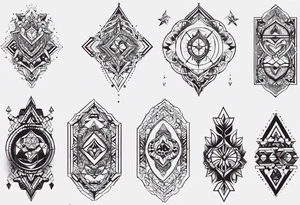 Dwa klocki domina zamiast kropek delikatne serca . Jeden z liczbą 4 i 3 drugi z 3 i 6 tak żeby były złączone trójkami . tattoo idea