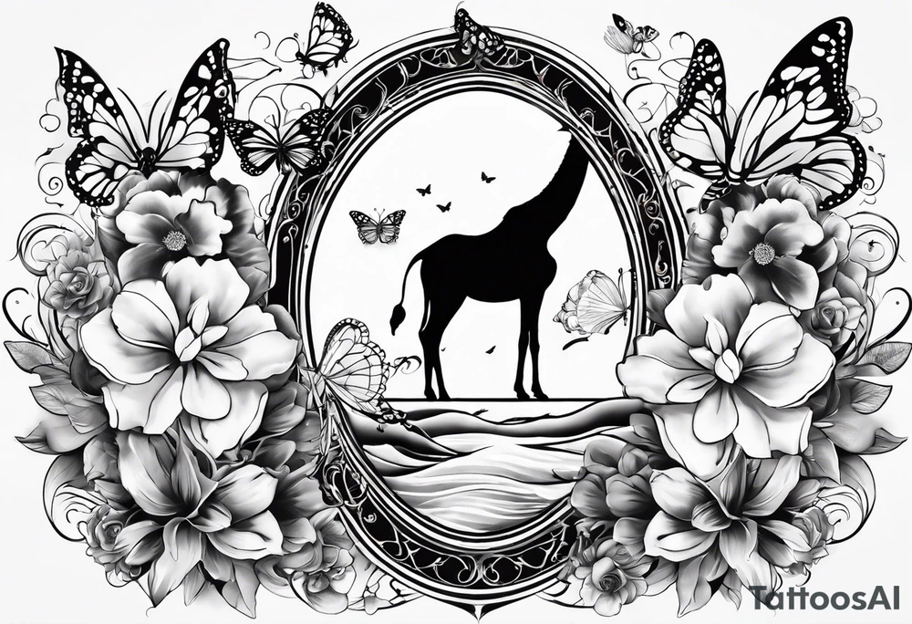 tattoo to represent that I have 3 children (girls). For inspiration I like flowers, butterflies, the beach, giraffes, tattoo idea