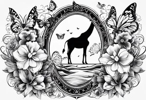 tattoo to represent that I have 3 children (girls). For inspiration I like flowers, butterflies, the beach, giraffes, tattoo idea
