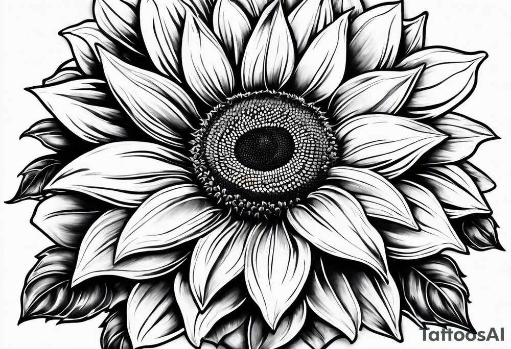 Sunflower infinity sign tattoo idea
