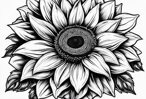 Sunflower infinity sign tattoo idea