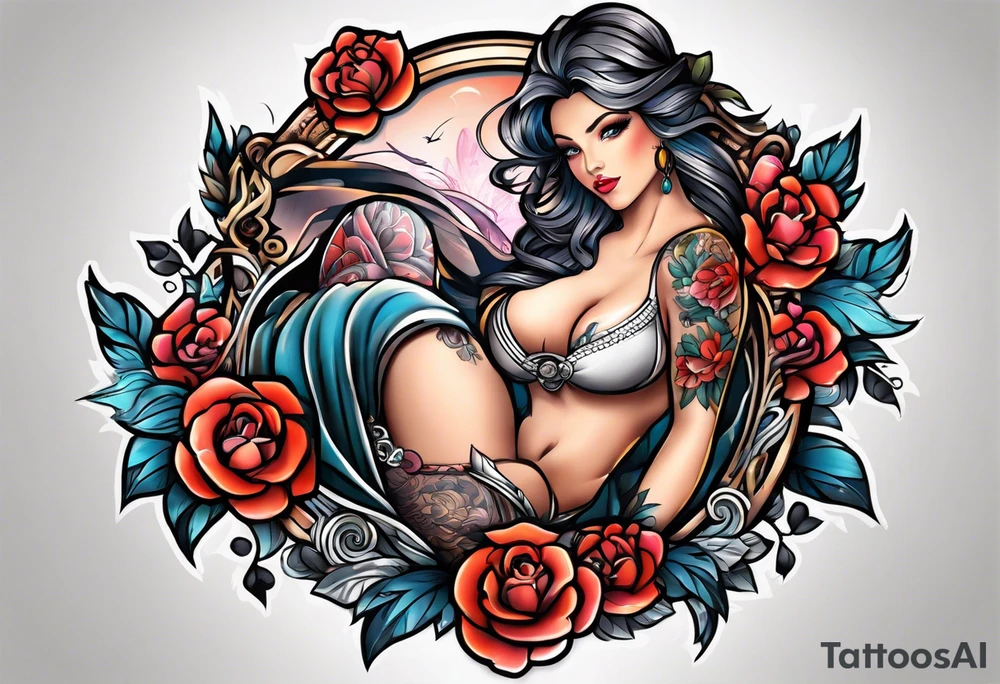big breast tattoo idea