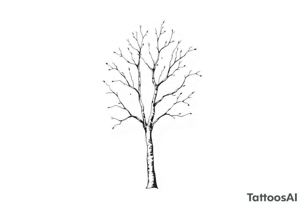 birch tree tattoo idea