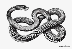 snake around full arm tattoo idea