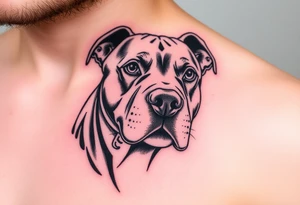 Pitbull girld tattoo idea