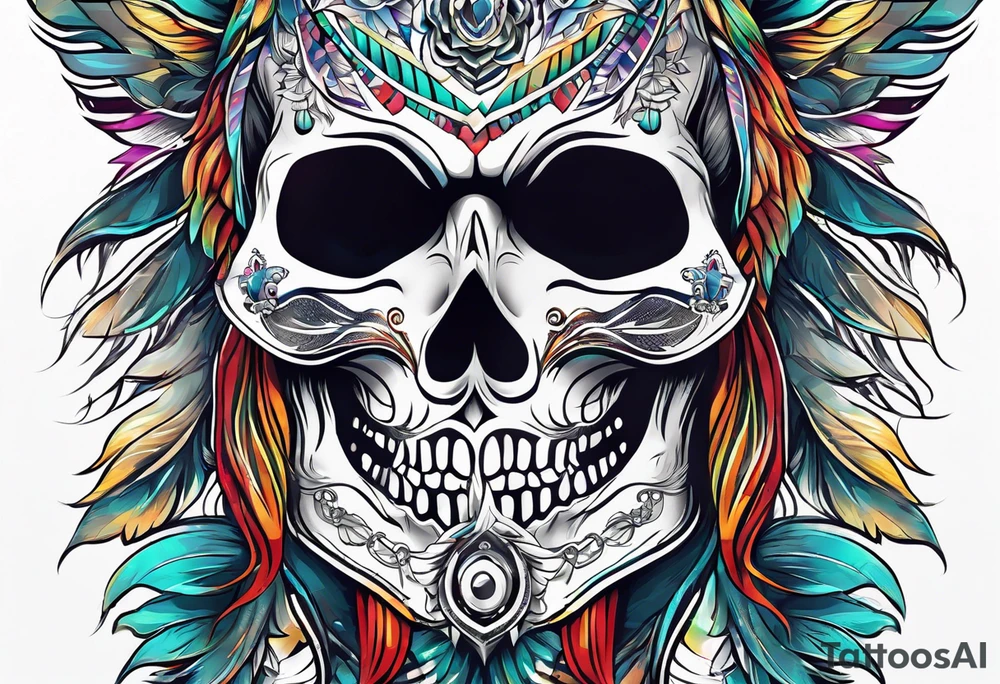 Ghost with sarape tattoo idea