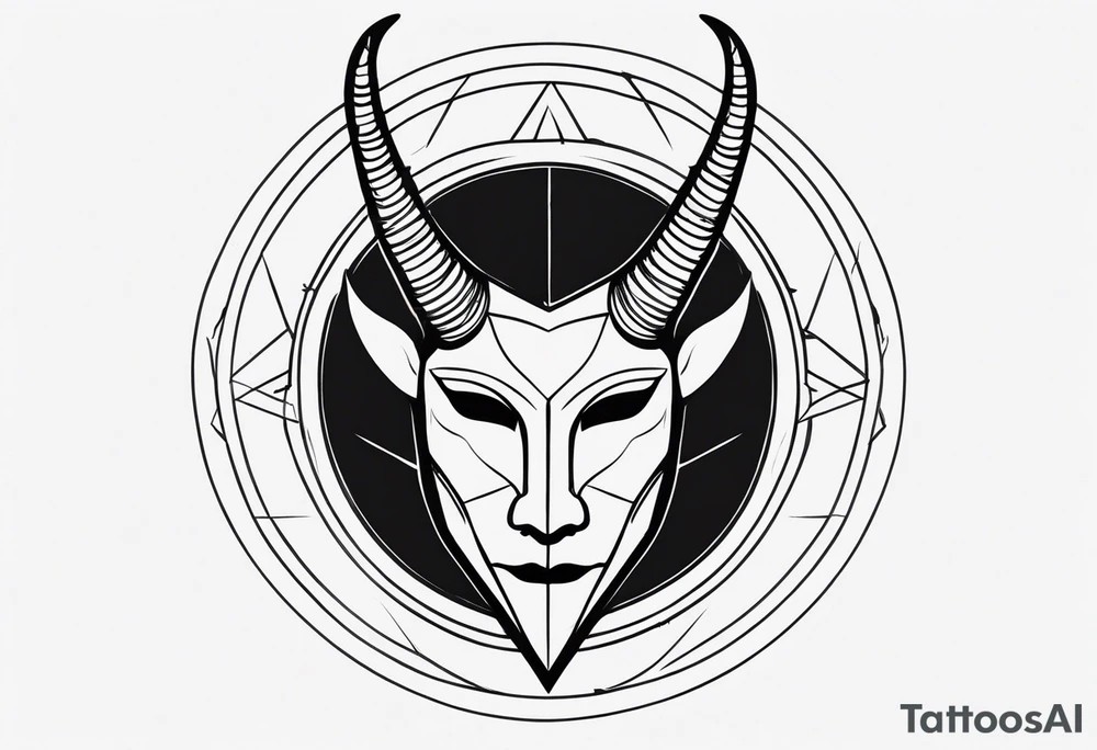 Anonymous with horns tattoo idea