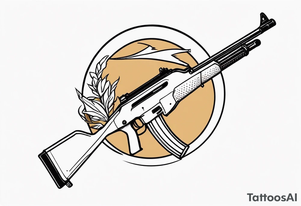 capricorn with sunglasses and shotgun tattoo idea
