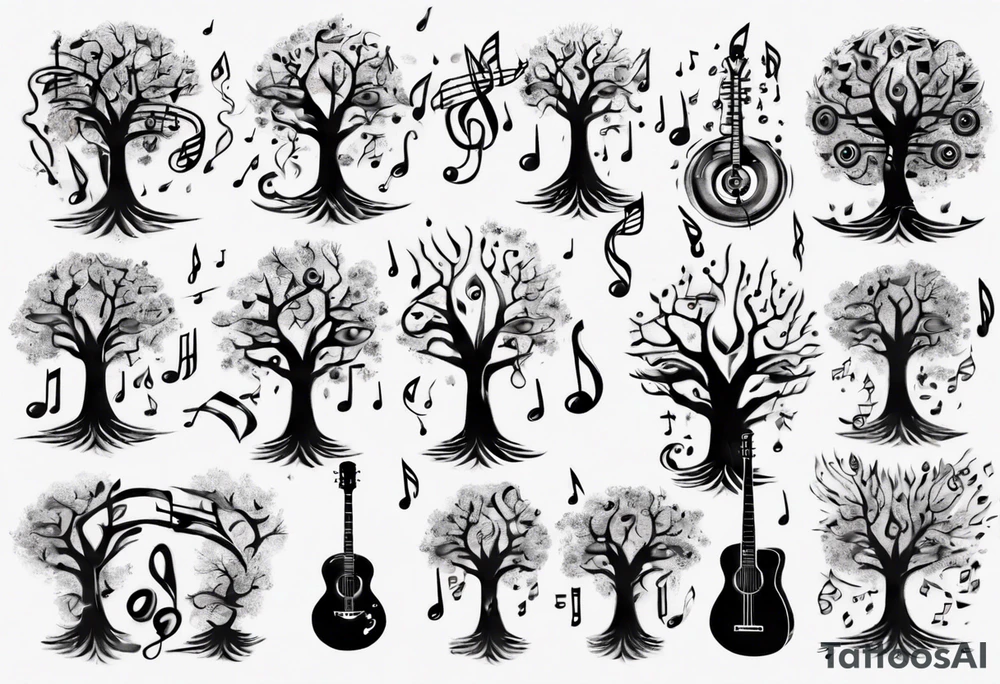 music tree tattoo idea