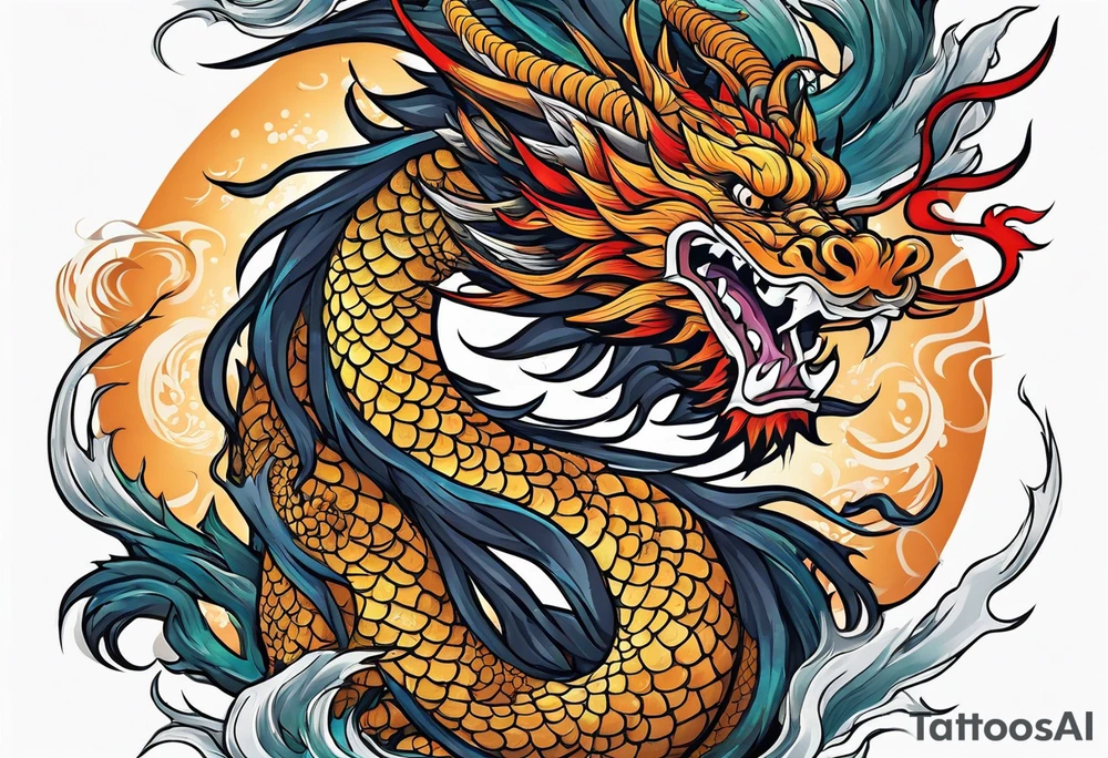 chinese dragon tattoo idea
