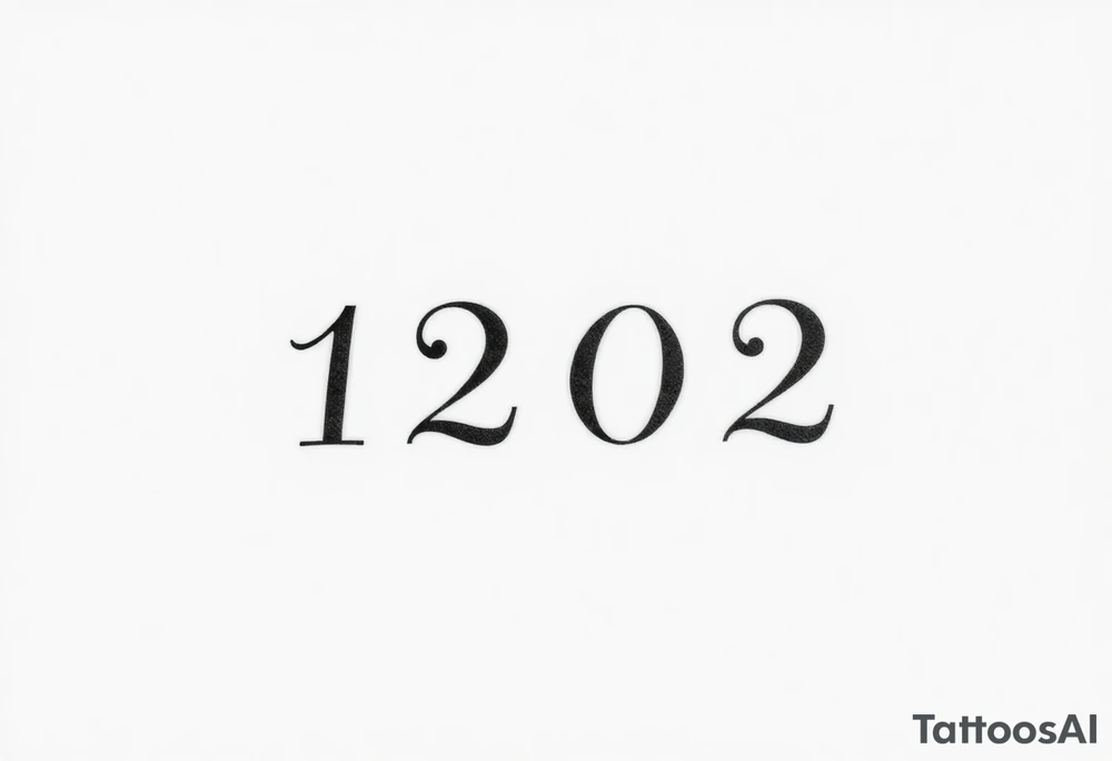 Fine line minimalist that blends in and disguises “1202” that’s already tattooed. The images cannot look like numbers. The tattoo ideas need to completely hide that these are numbers tattoo idea