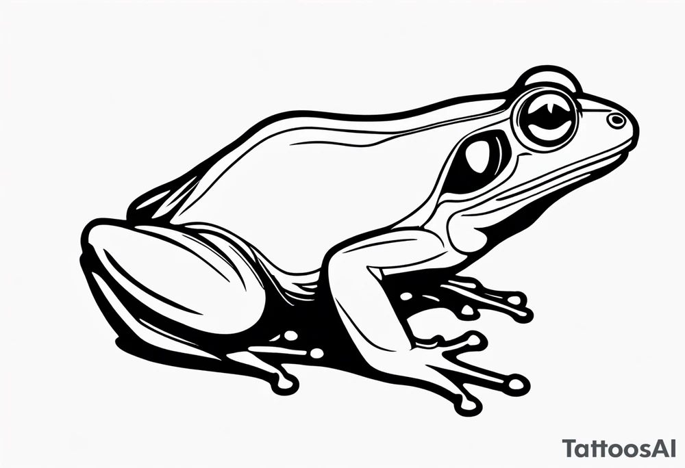 a simple frog tattoo idea